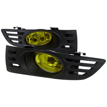 Spec-D Tuning 03-05 Honda Accord 2 Door Oem Fog Lights Yellow LF-ACD032AMOEM-RS